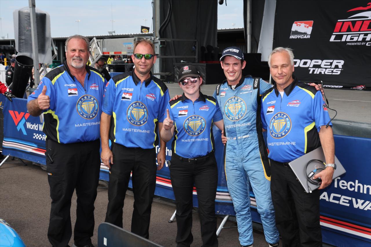 Matthew Brabham and his Andretti Team Members -  Indy Lights at World Wide Technology Raceway - By: Chris Owens -- Photo by: Chris Owens